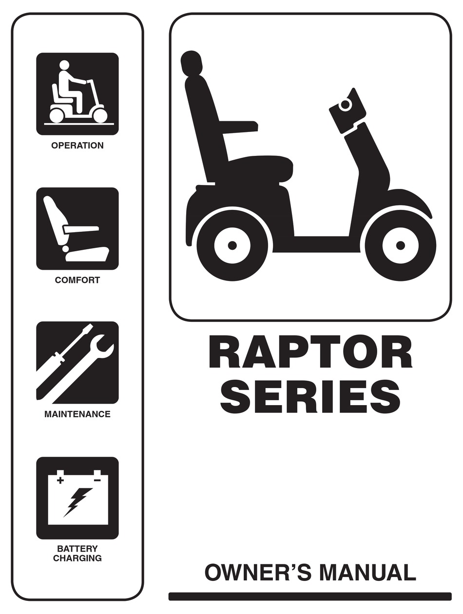 PRIDE MOBILITY RAPTOR SERIES OWNER