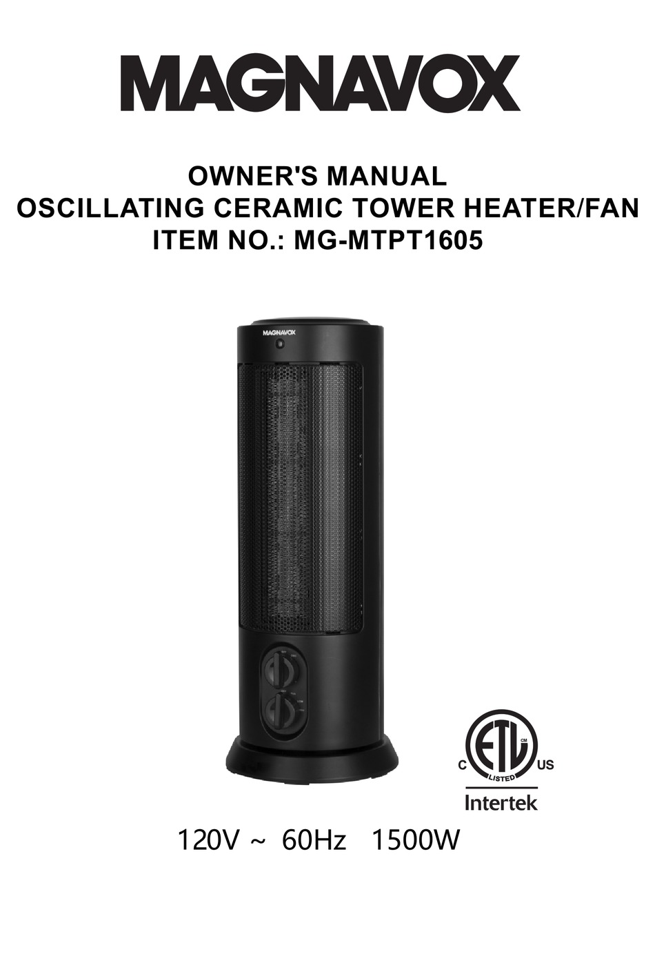 MAGNAVOX MG-MTPT1605 OWNER'S MANUAL Pdf Download | ManualsLib