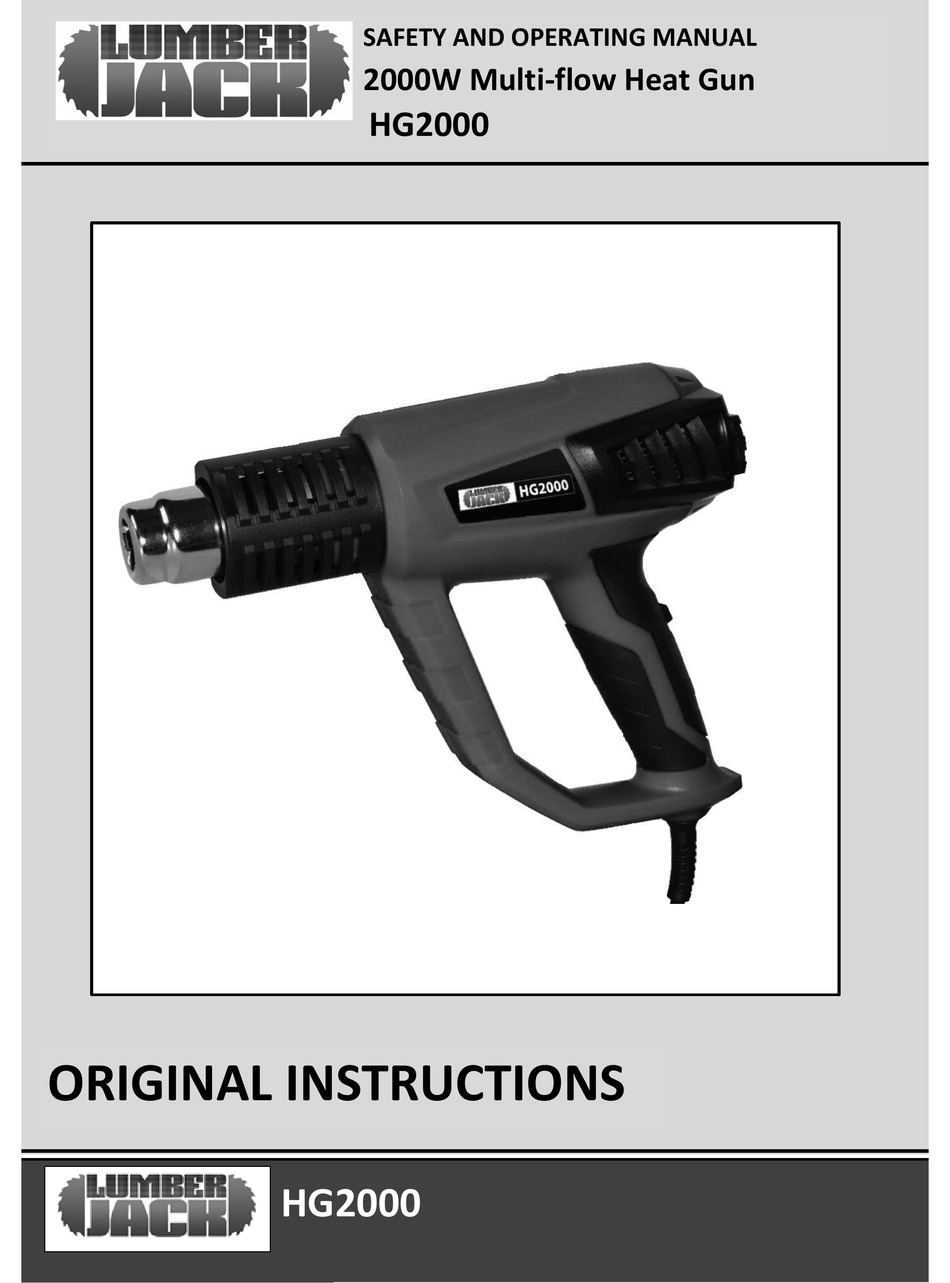 LUMBER JACK HG2000 SAFETY AND OPERATING MANUAL Pdf Download ManualsLib