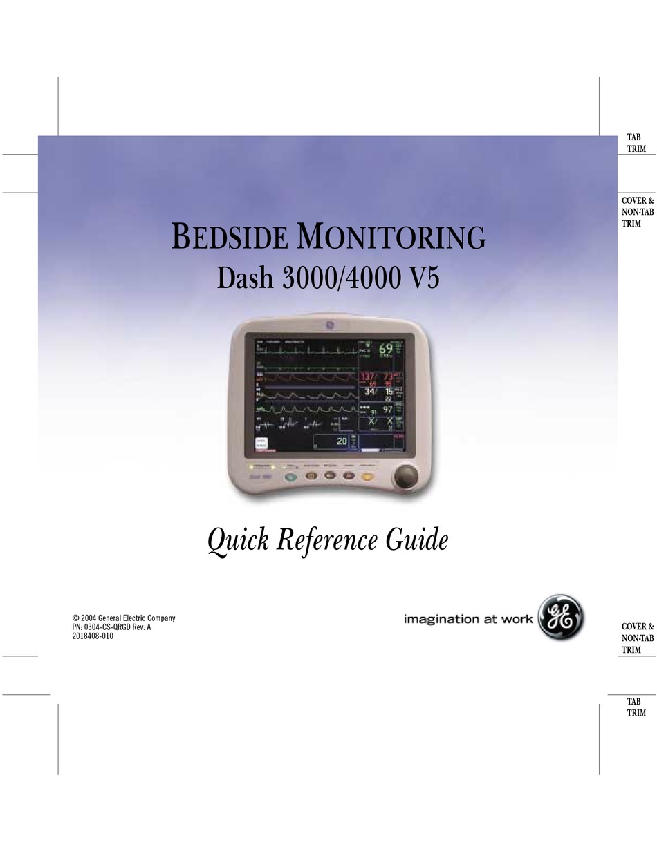 Ge Dash 3000 V5 Quick Reference Manual Pdf Download Manualslib