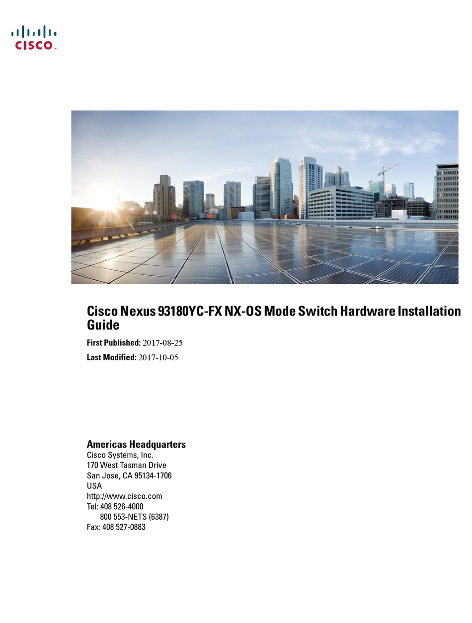 Cisco Nexus yc Fx Hardware Installation Manual Pdf Download Manualslib