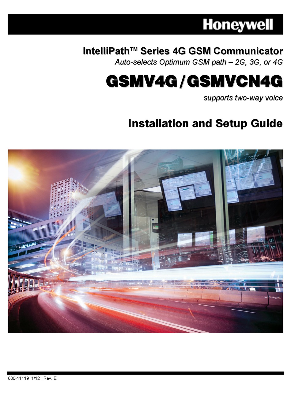 HONEYWELL GSMV4G INSTALLATION AND SETUP MANUAL Pdf Download | ManualsLib