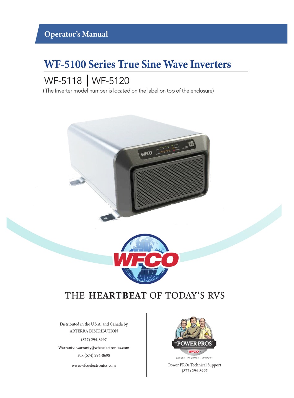 WFCO WF5118 OPERATOR