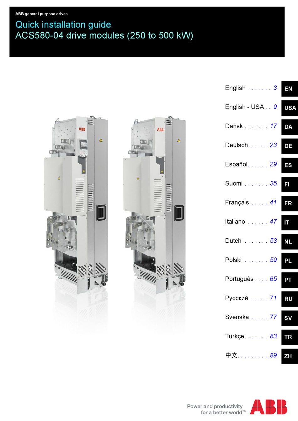 ABB ACS580-04 QUICK INSTALLATION MANUAL Pdf Download | ManualsLib