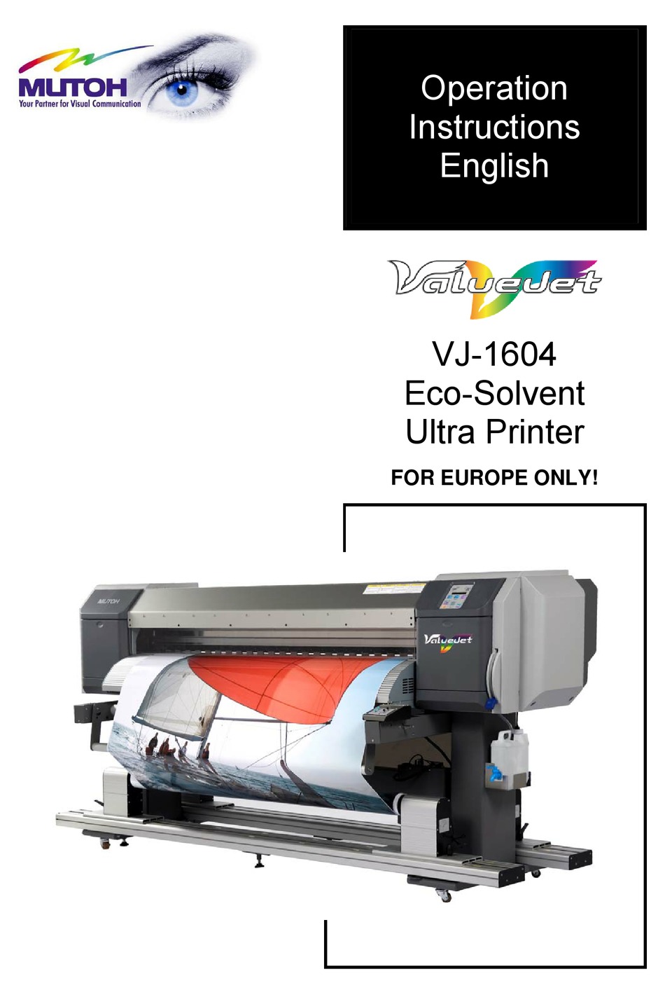 Mutoh Valuejet Vj 1604 Operation Instructions Manual Pdf Download Manualslib