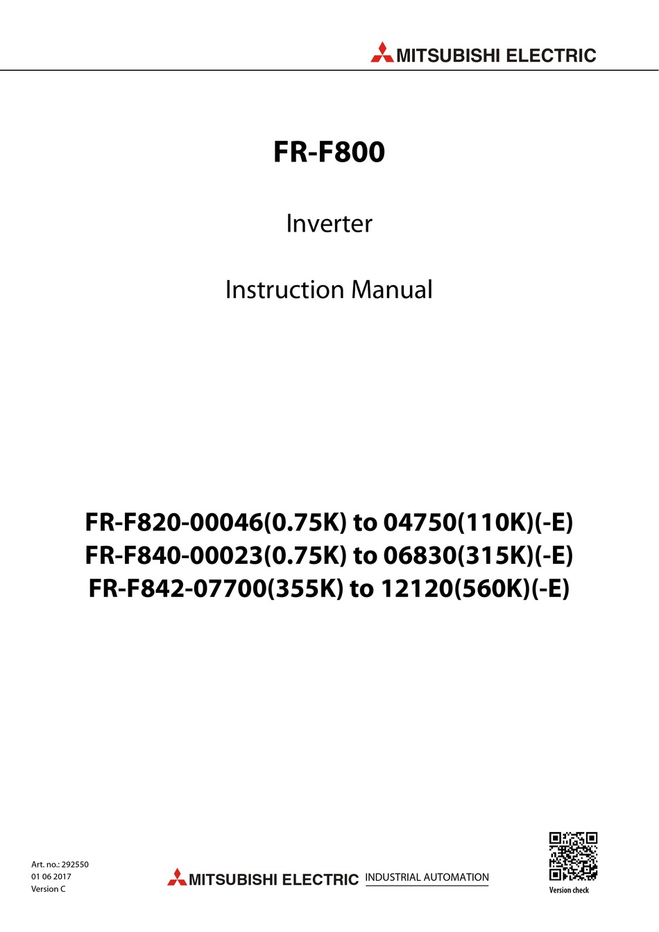 Mitsubishi Electric Fr F0 Instruction Manual Pdf Download Manualslib