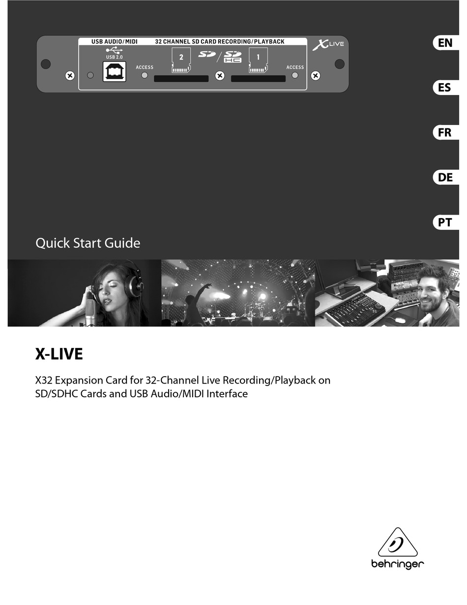 behringer x32 usb card playback