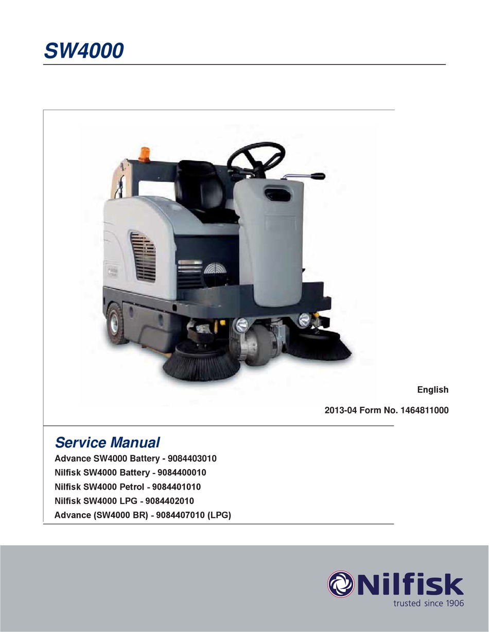 NILFISK-ADVANCE SW4000 SERVICE MANUAL Pdf Download | ManualsLib