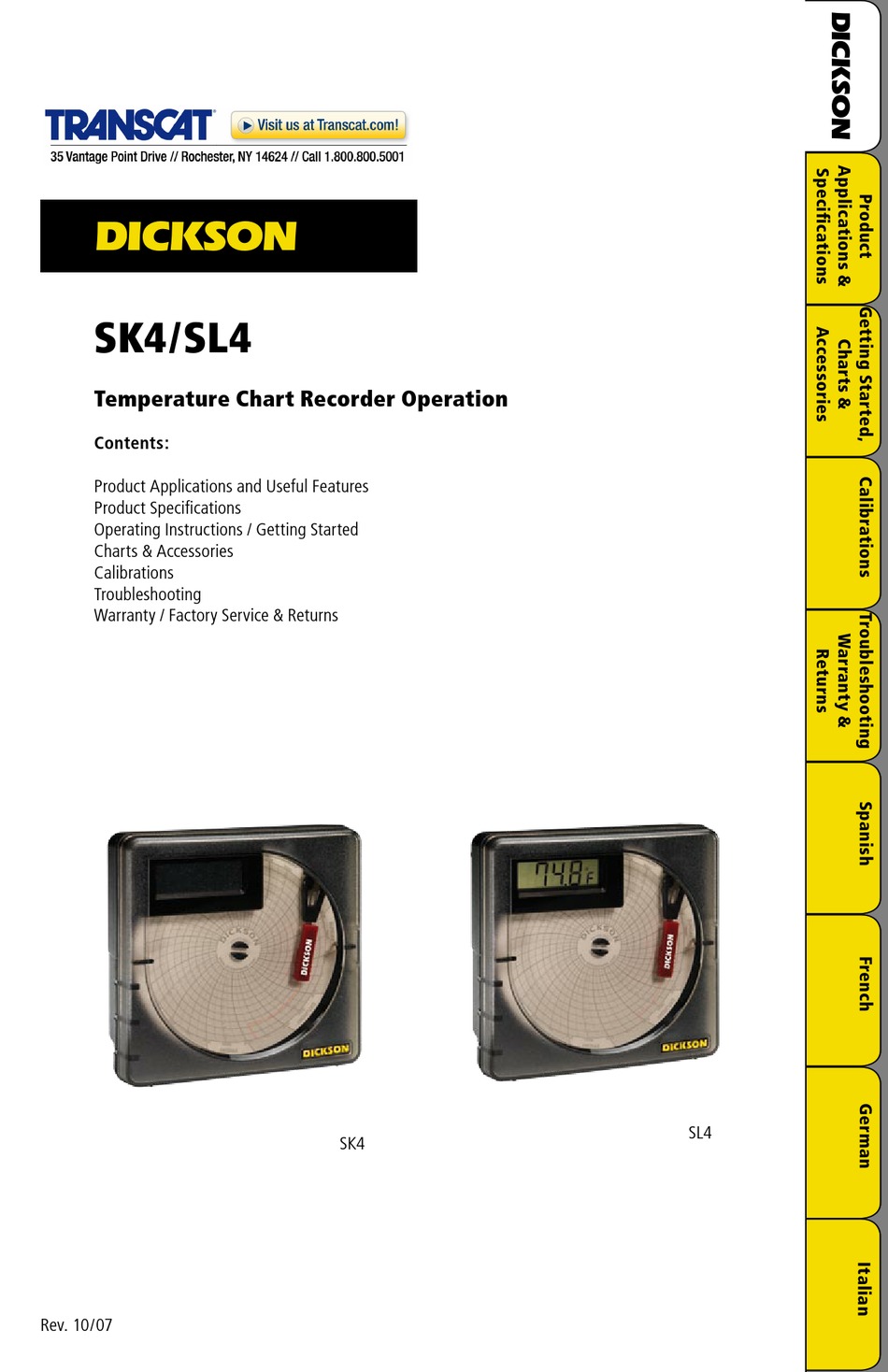 DICKSON SK4 OPERATION MANUAL Pdf Download ManualsLib