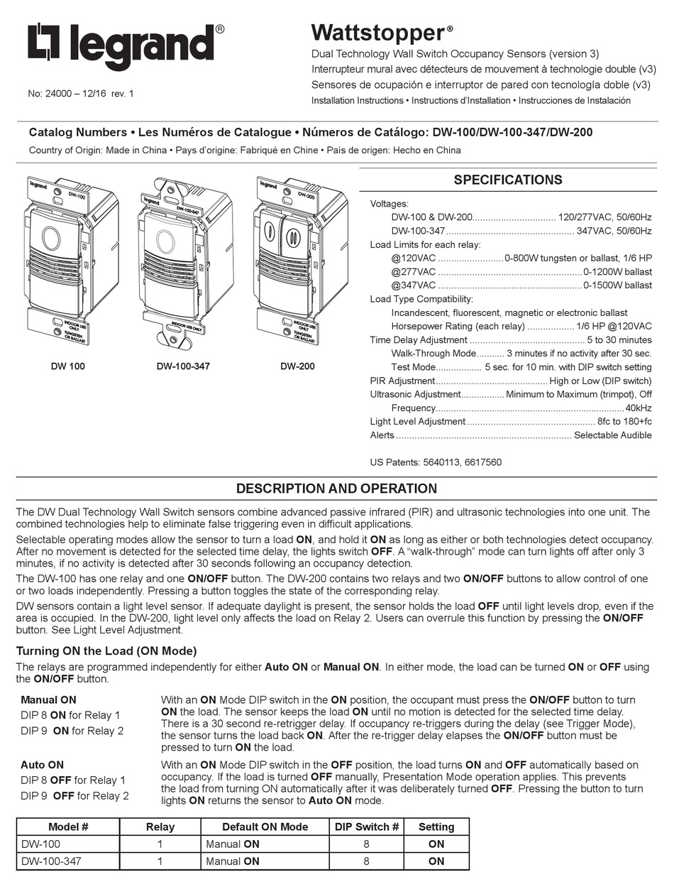 wattstopper motion sensor light switch manual Off 70% - www.gmcanantnag.net  Pw 200 Wiring Diagram    GMC ANANTNAG