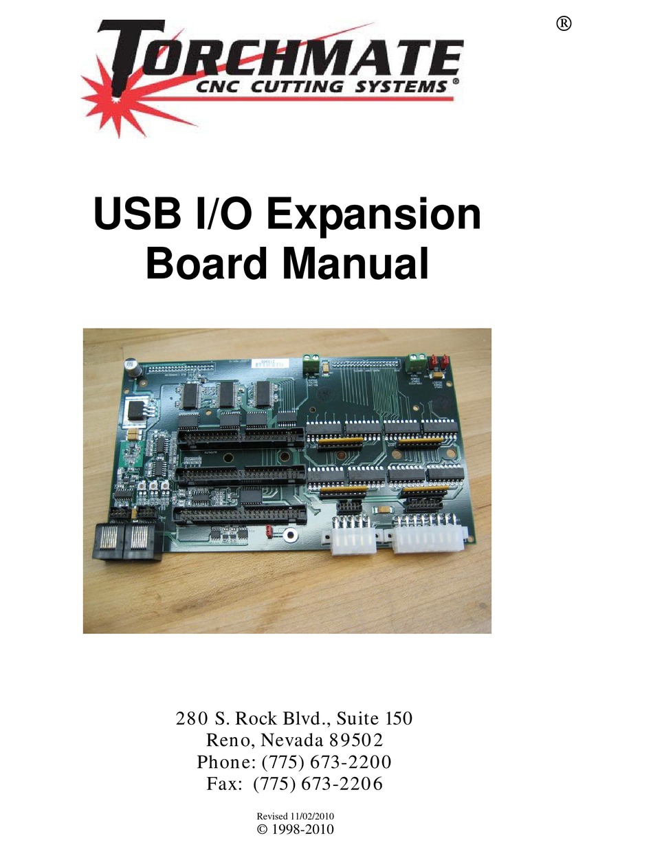 TORCHMATE CNC USB I/O EXPANSION BOARD MANUAL Pdf Download ManualsLib