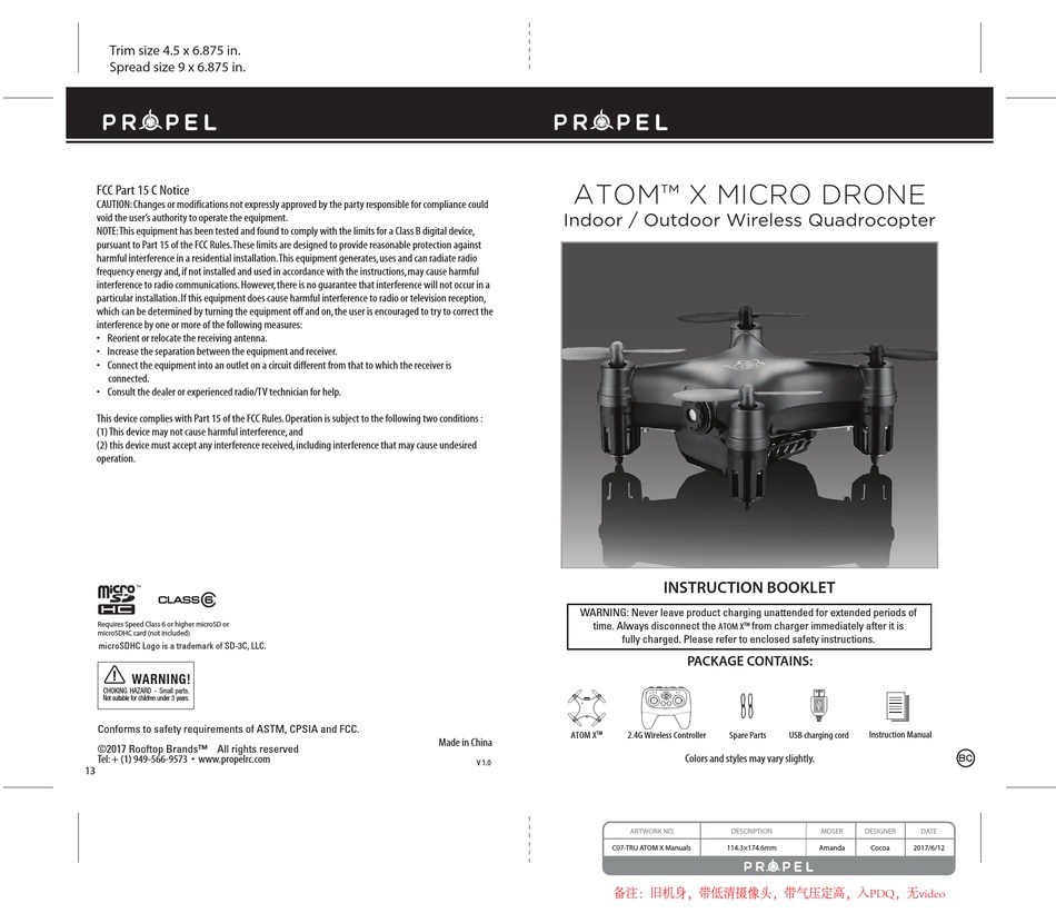 Propel Snap 2 0 Drone Instruction Manual - Picture Of Drone