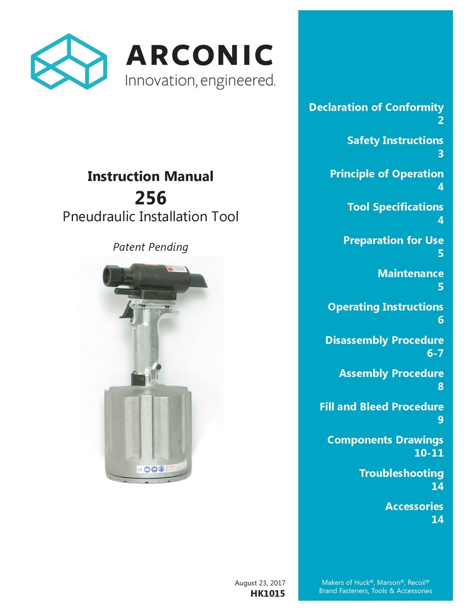 ARCONIC 256 INSTRUCTION MANUAL Pdf Download ManualsLib