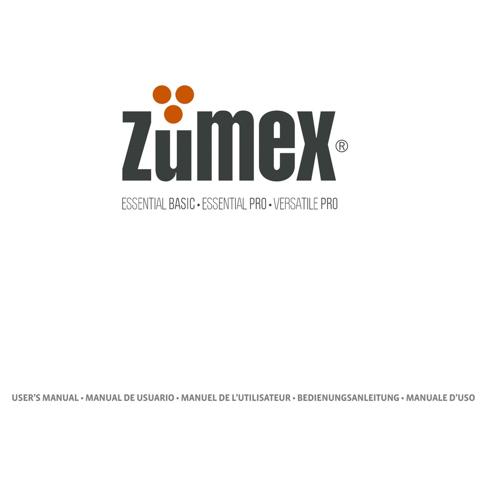 ZUMEX ESSENTIAL BASIC USER MANUAL Pdf Download | ManualsLib