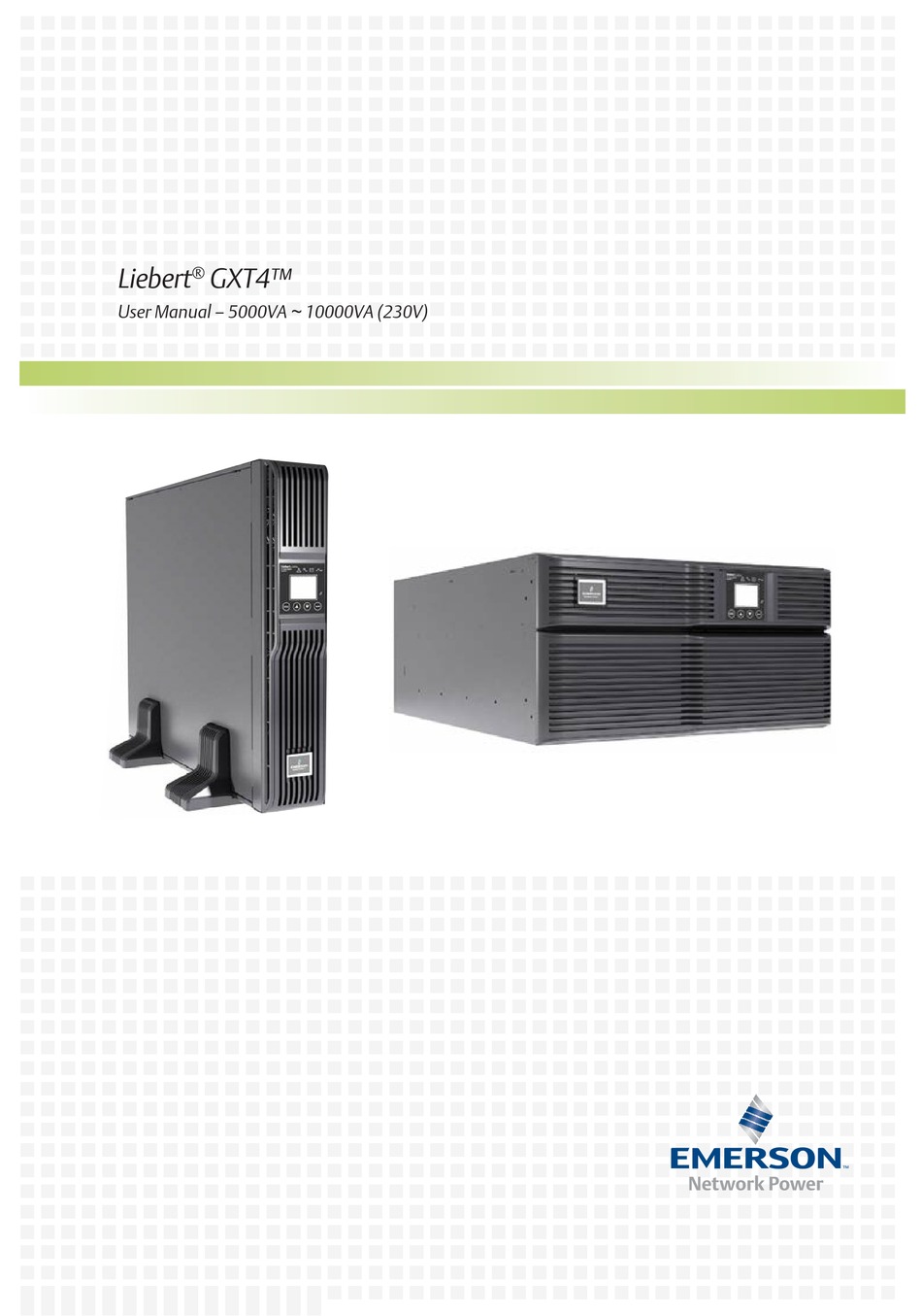 EMERSON LIEBERT GXT45000RT230 USER MANUAL Pdf Download ManualsLib