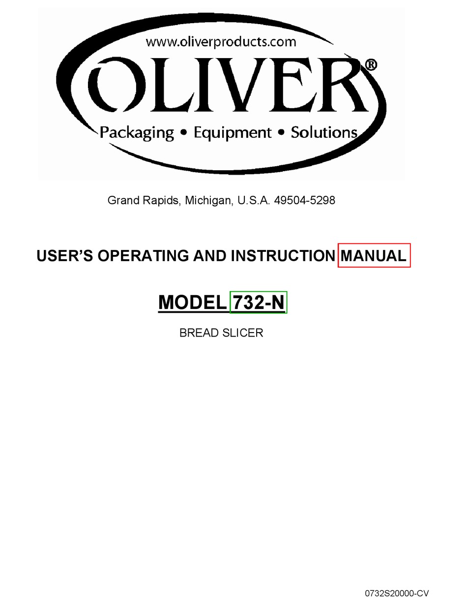 Oliver 732 N User S Operating And Instruction Manual Pdf Download Manualslib