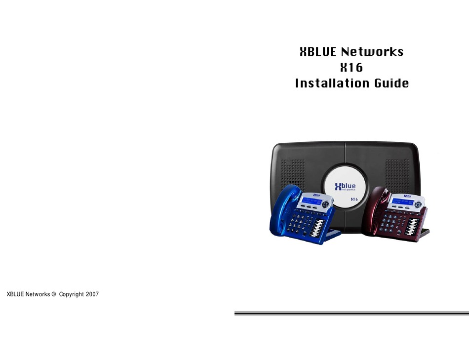 XBLUE NETWORKS X16 INSTALLATION MANUAL Pdf Download ManualsLib