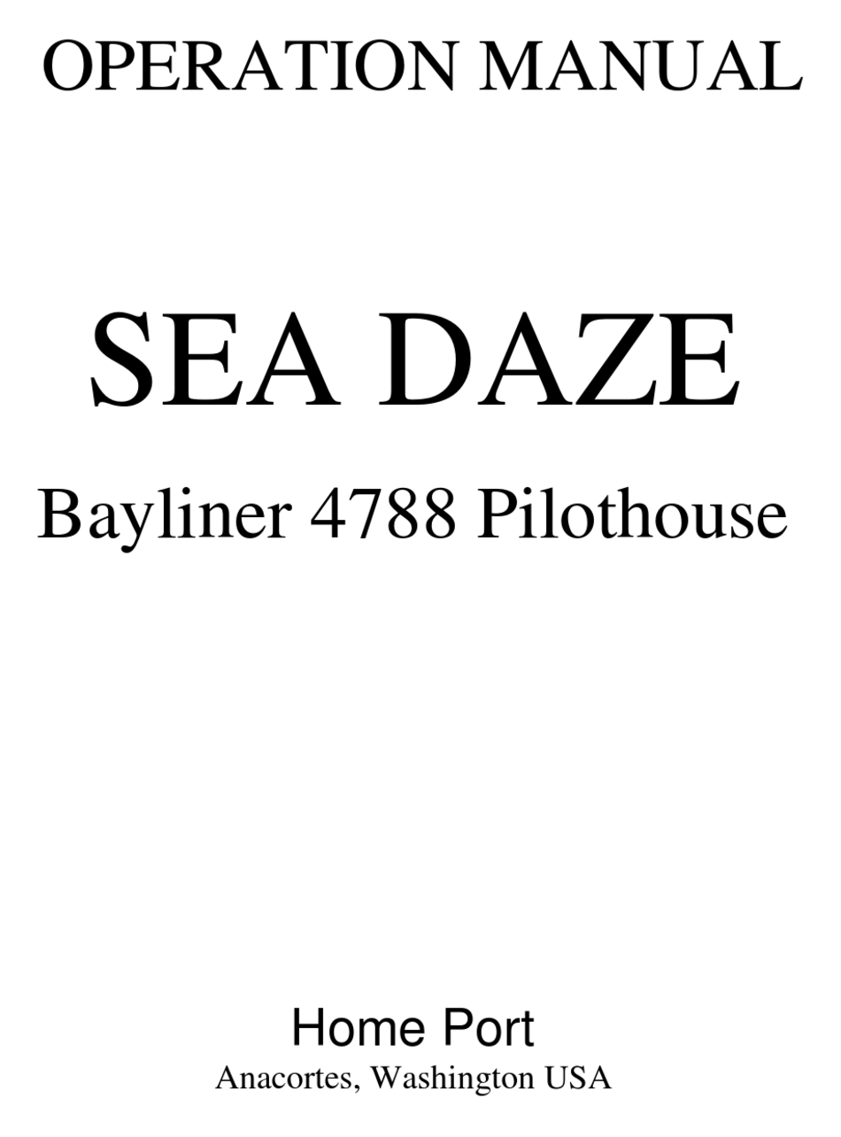 Bayliner 4788 Operation Manual Pdf Download Manualslib