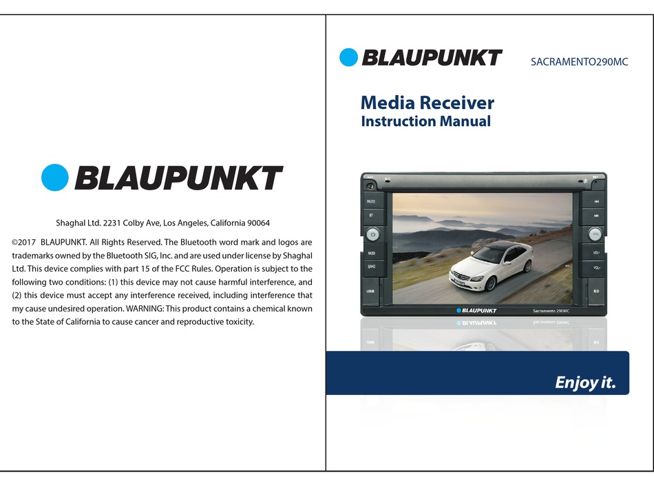 BLAUPUNKT SACRAMENTO290MC INSTRUCTION MANUAL Pdf Download | ManualsLib