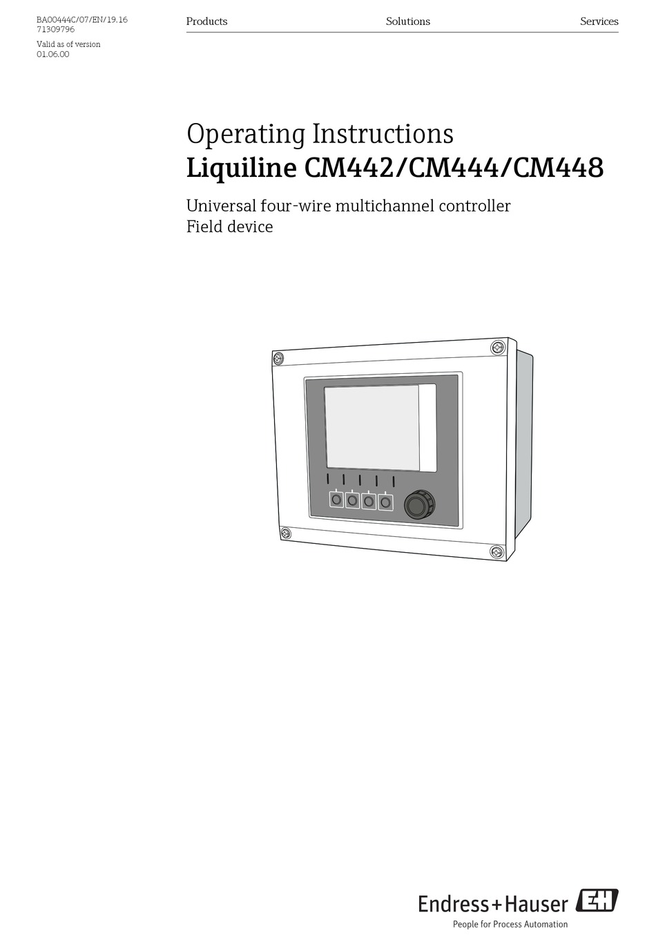 Endress Hauser Liquiline Cm442 Bedienungsanleitung