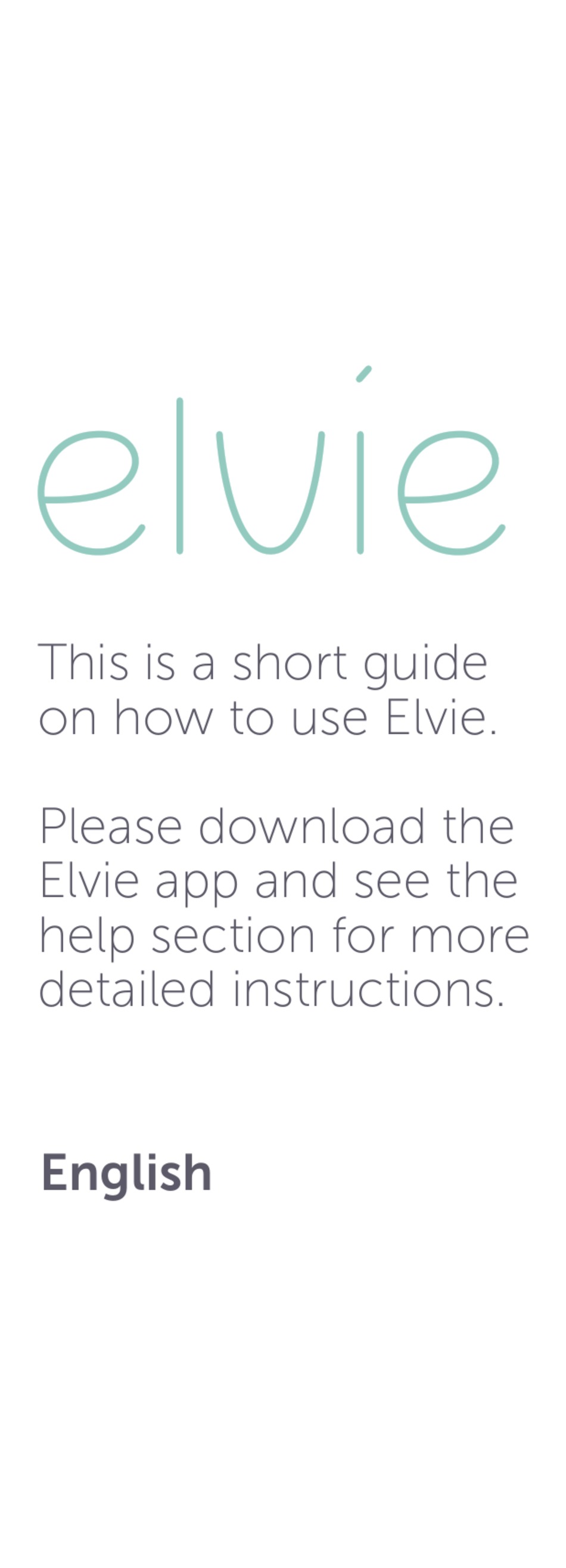 ELVIE EL0101 SHORT MANUAL Pdf Download ManualsLib