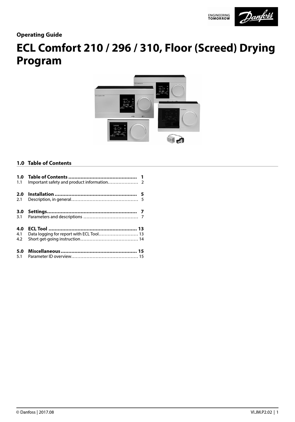 DANFOSS ECL COMFORT 210 OPERATING MANUAL Pdf Download | ManualsLib