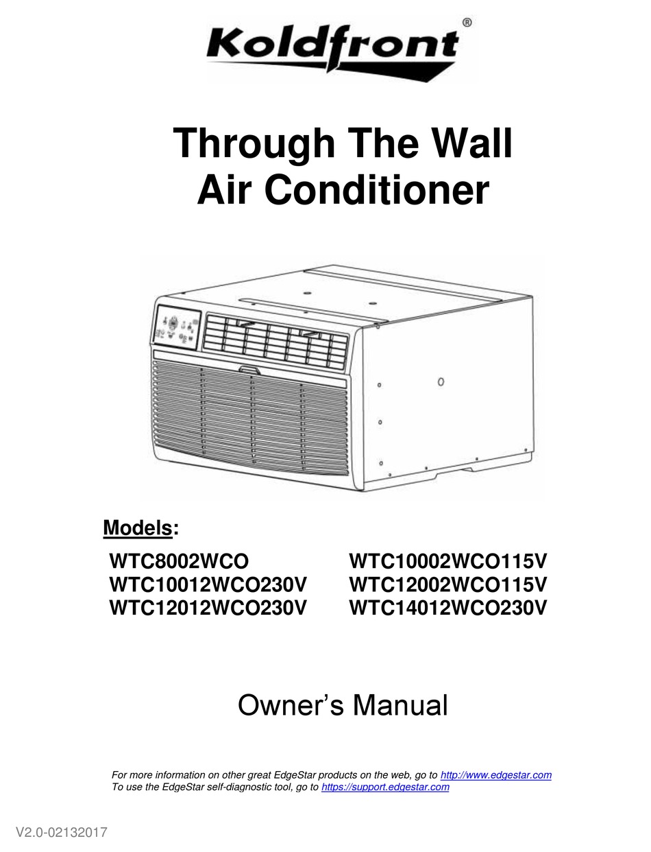 KOLDFRONT WTC10002WCO115V OWNER'S MANUAL Pdf Download ManualsLib
