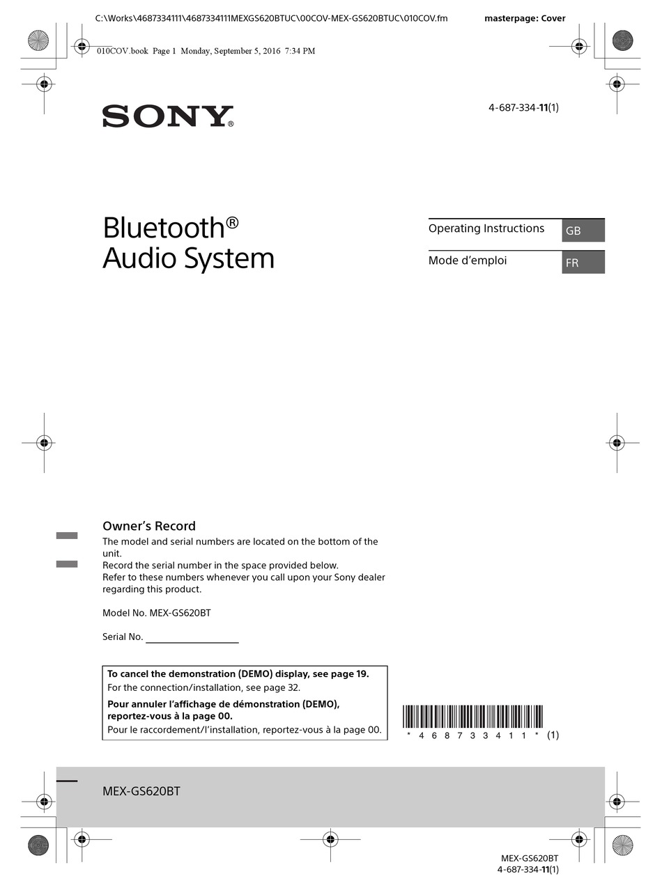 Sony Mex N5000bt Manual - GRAMWIR