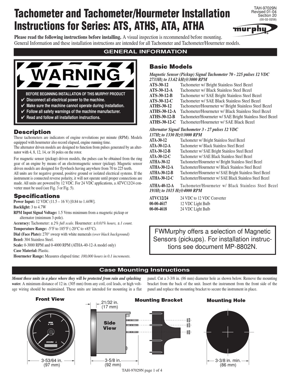 MURPHY ATS SERIES INSTALLATION INSTRUCTIONS Pdf Download ManualsLib