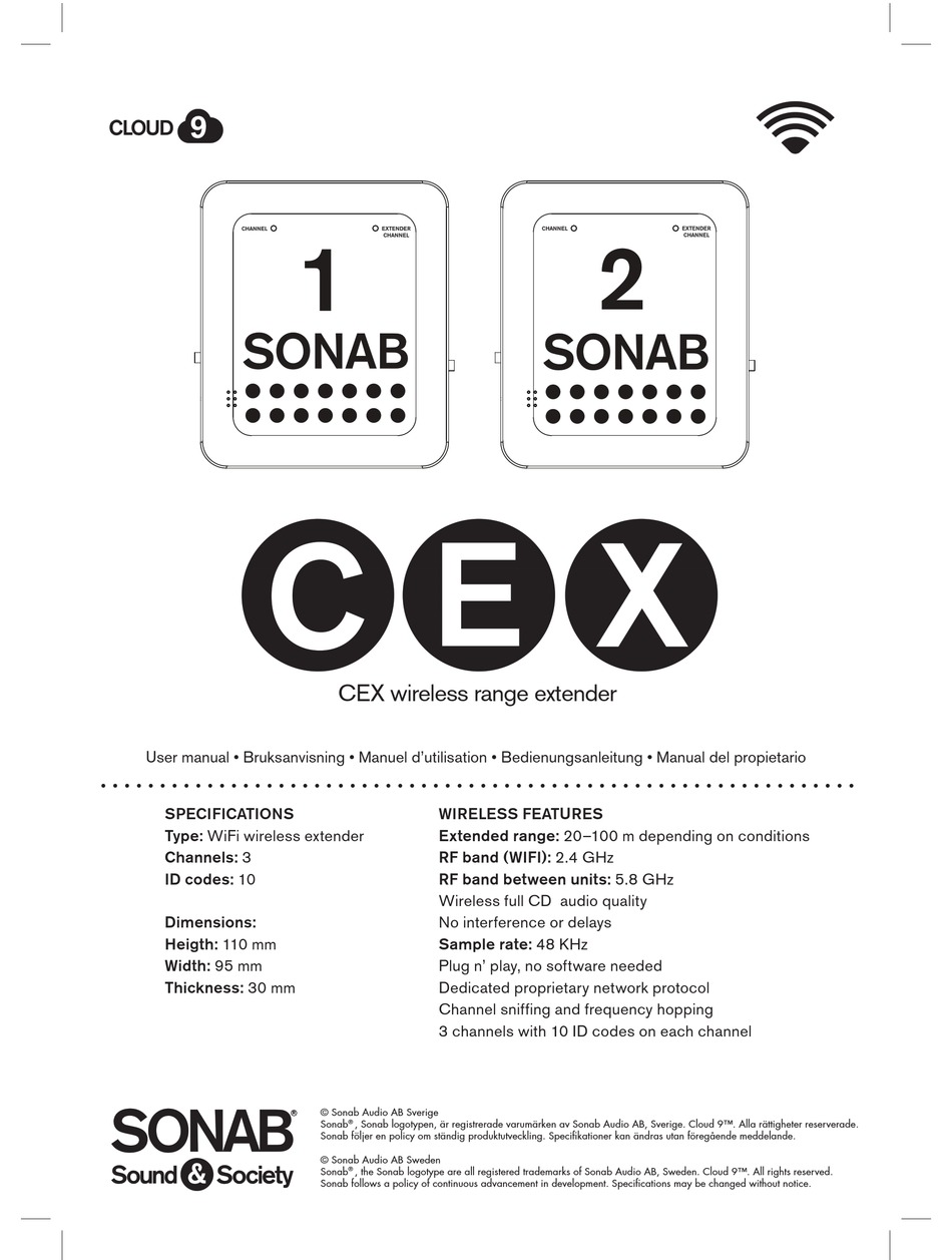 Sonab Xco Cexut User Manual Pdf Download Manualslib