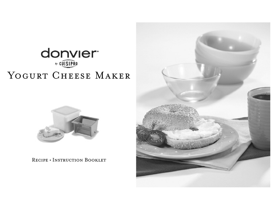 CUISIPRO DONVIER INSTRUCTION BOOKLET RECIPE BOOK Pdf Download