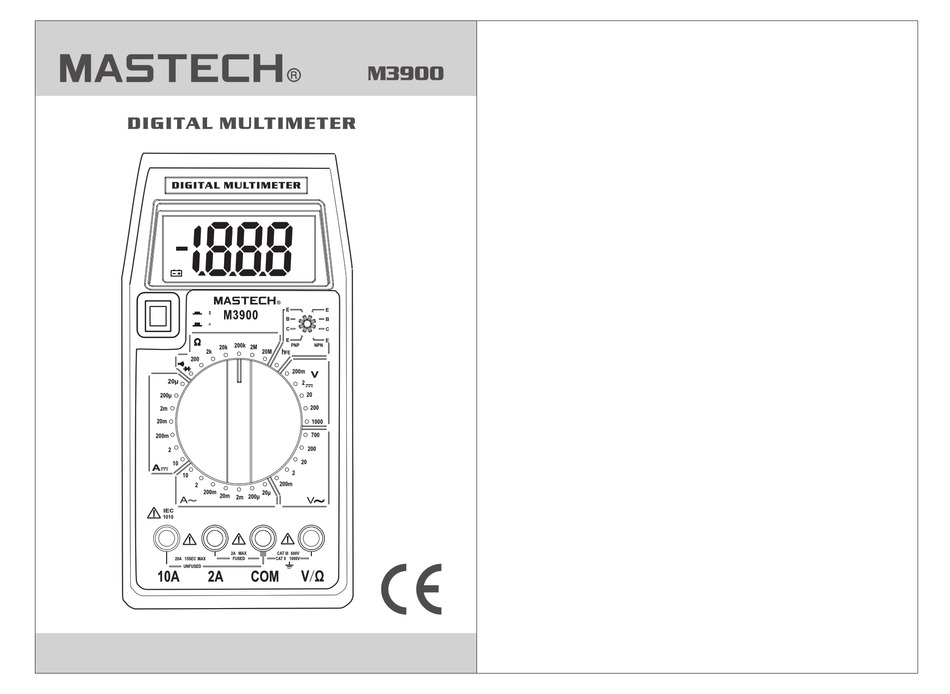 MASTECH M3900 USER MANUAL Pdf Download | ManualsLib