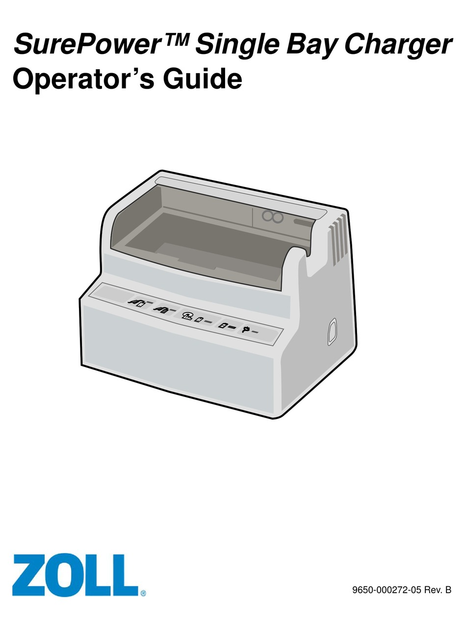 ZOLL SUREPOWER SINGLE BAY CHARGER OPERATOR'S MANUAL Pdf Download