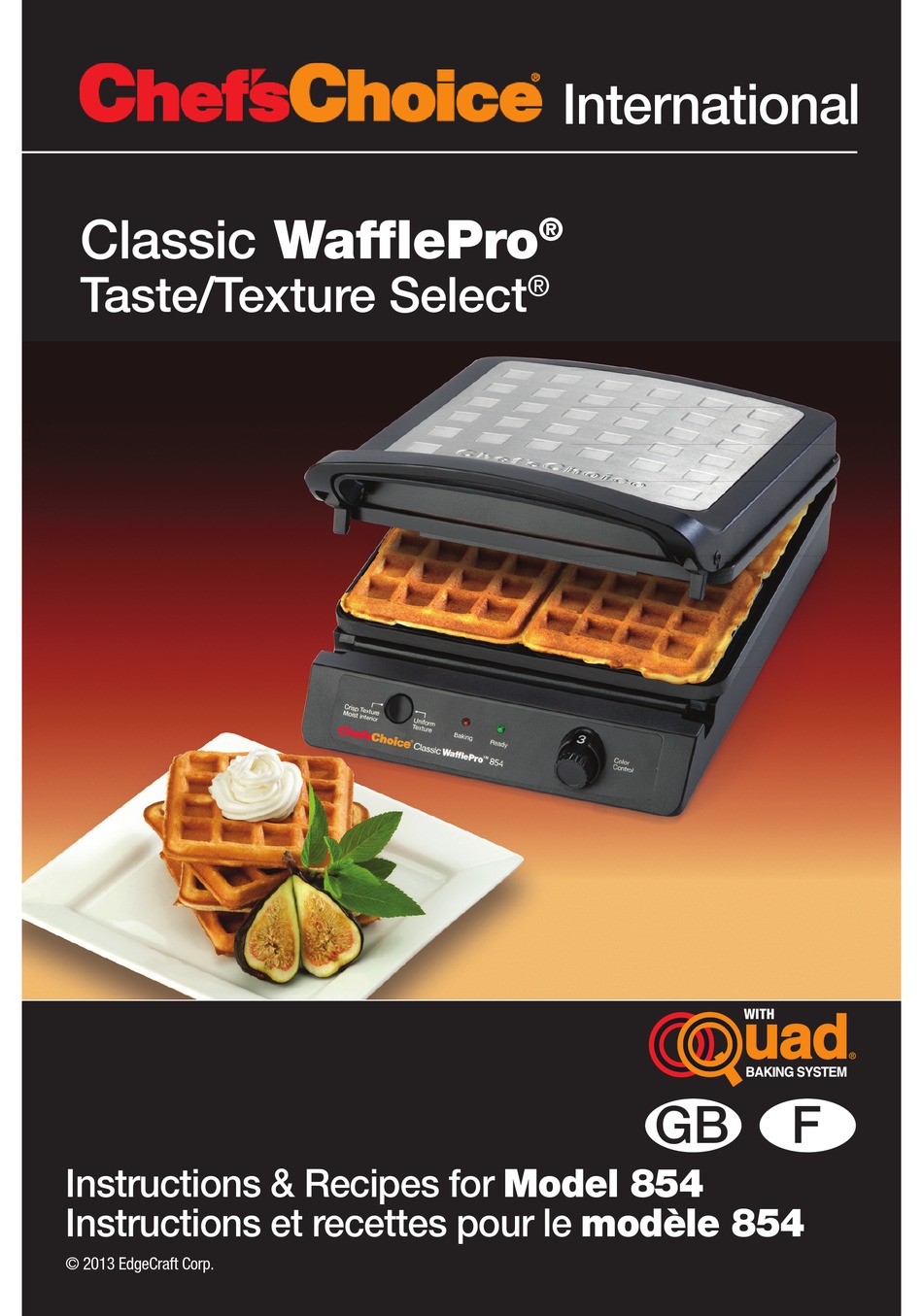 chefs choice classic wafflepro 852