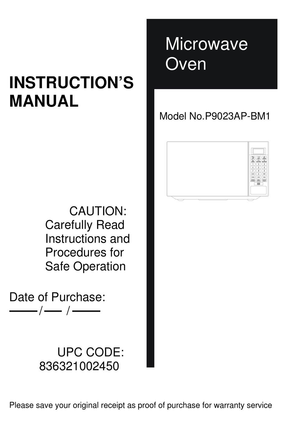 GUANGDONG GALANZ ENTERPRISES P9023APBM1 INSTRUCTION MANUAL Pdf