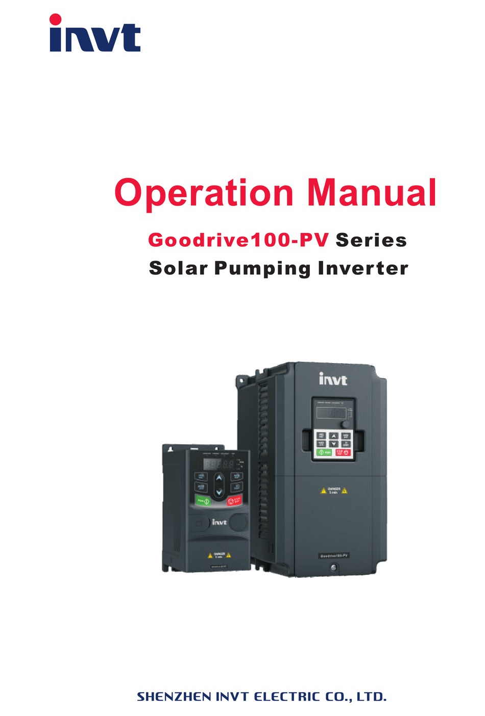 Invt Gd100 0r4g Ss2 Pv Operation Manual Pdf Download Manualslib