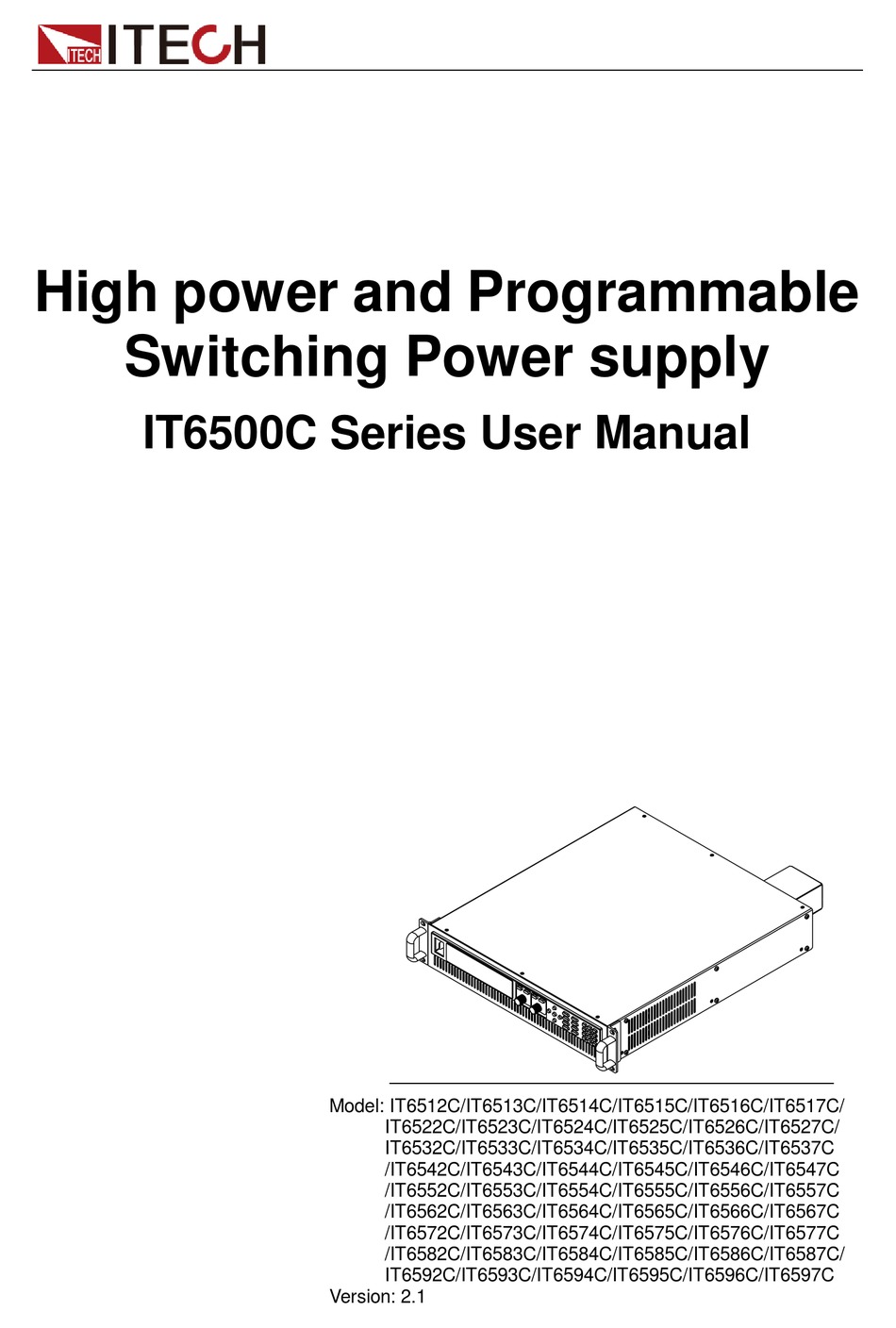 ITECH IT6512C USER MANUAL Pdf Download | ManualsLib