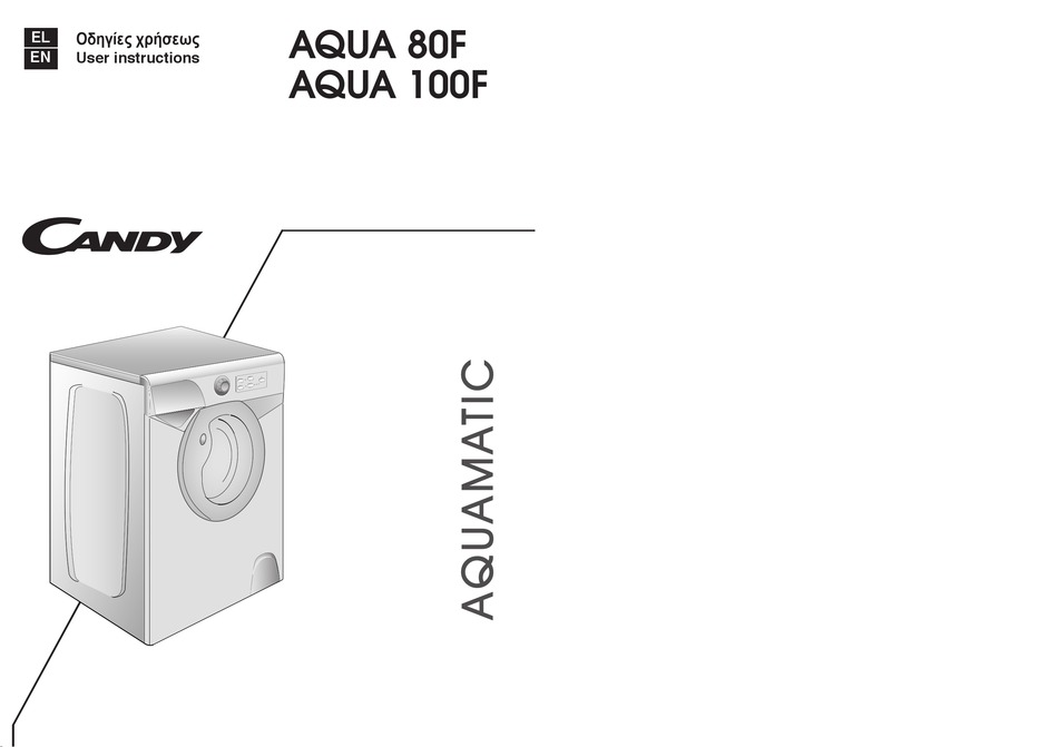 CANDY AQUA 100F USER INSTRUCTIONS Pdf Download | ManualsLib