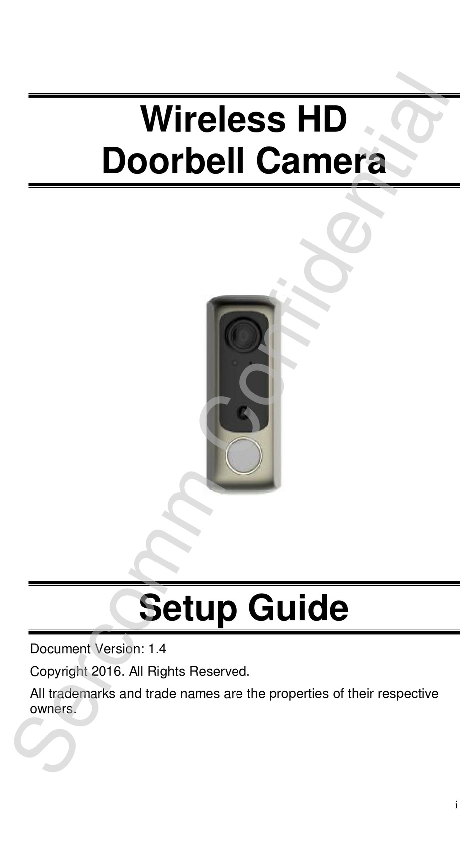 Sercomm hot sale doorbell camera