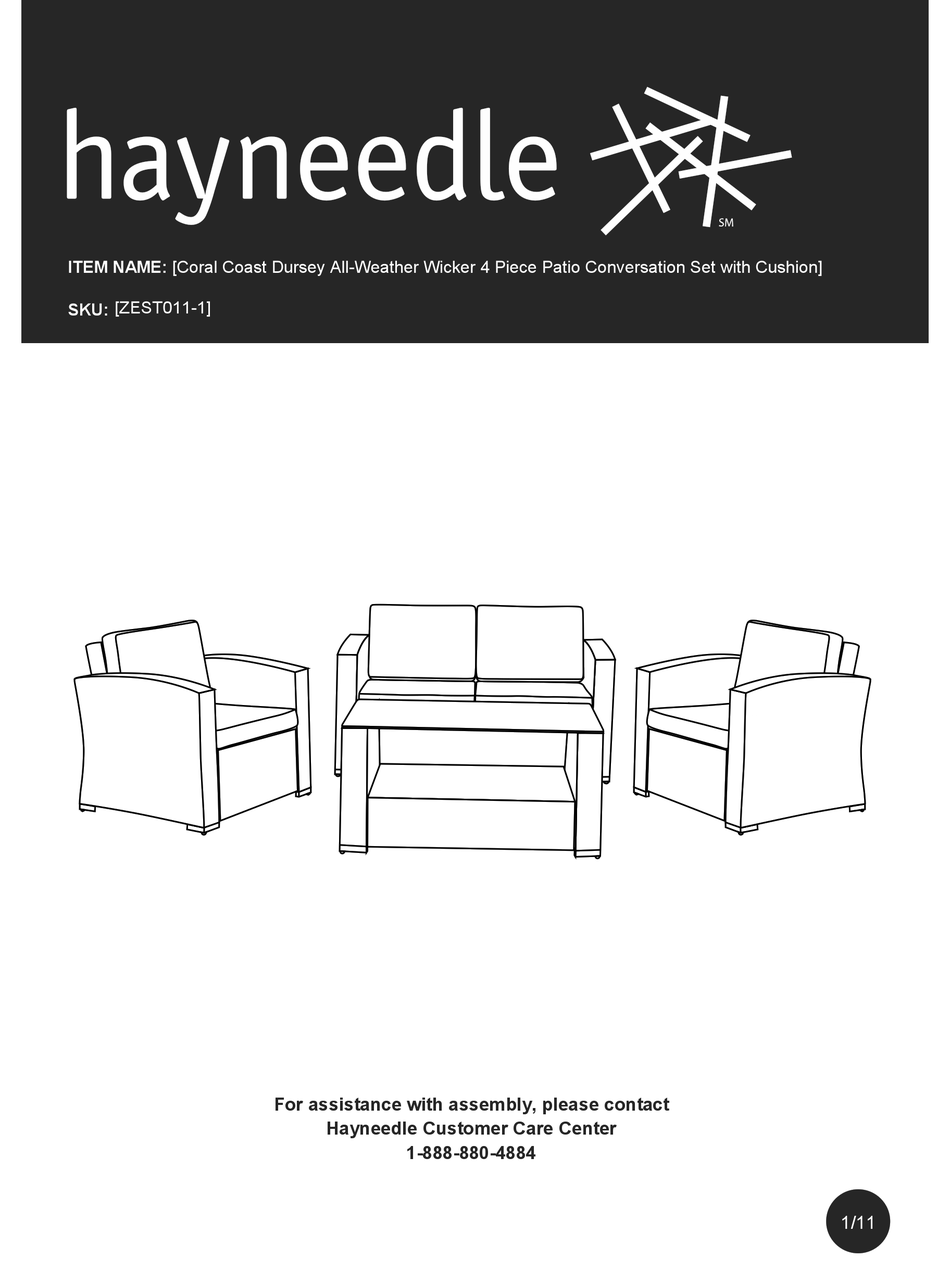 HAYNEEDLE ZEST0111 ASSEMBLY MANUAL Pdf Download ManualsLib
