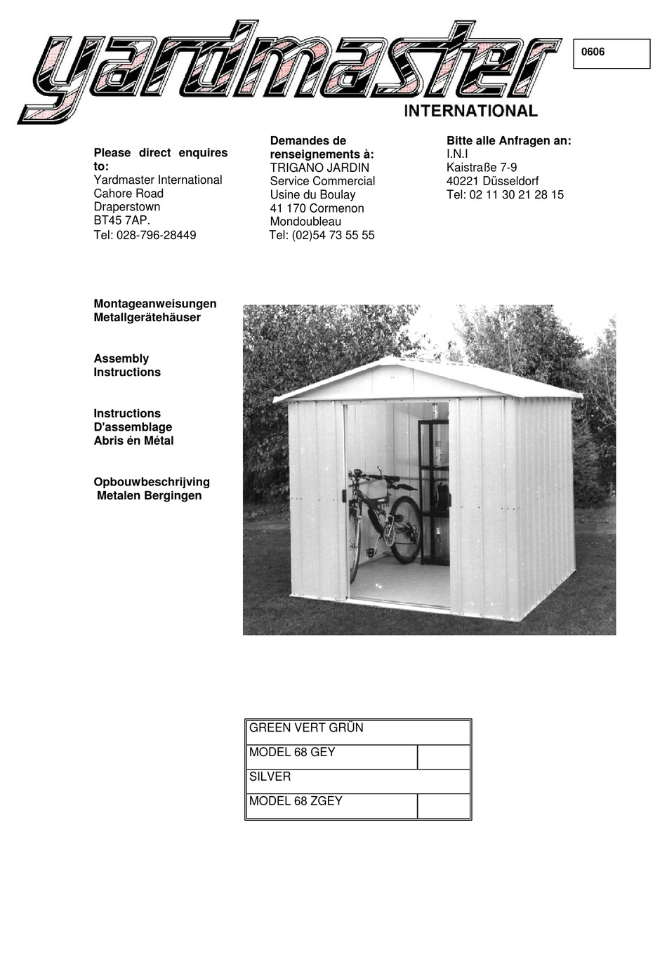 YARDMASTER 68 GEY ASSEMBLY INSTRUCTIONS MANUAL Pdf Download ManualsLib