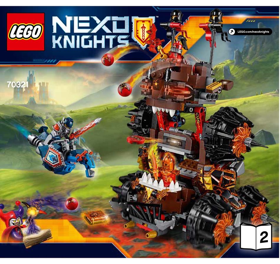 Neu 2 LEGO* Bauanleitungen Nexo Knights 70321-1/2 Vulkanfestung 