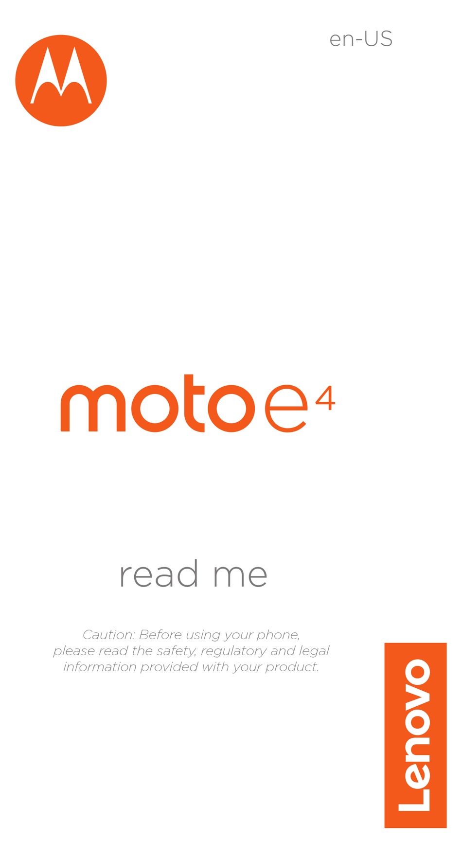 MOTOROLA MOTO E4 READ ME Pdf Download | ManualsLib