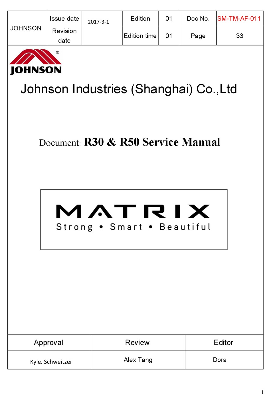 Johnson Matrix Retail R30 Service Manual Pdf Download Manualslib