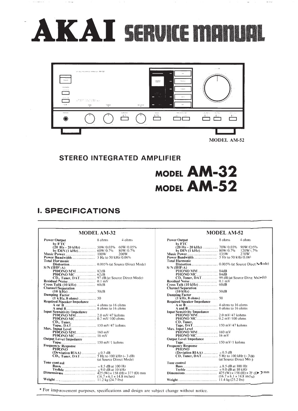 Service Manual-Anleitung für Akai AM-57 AM-67 