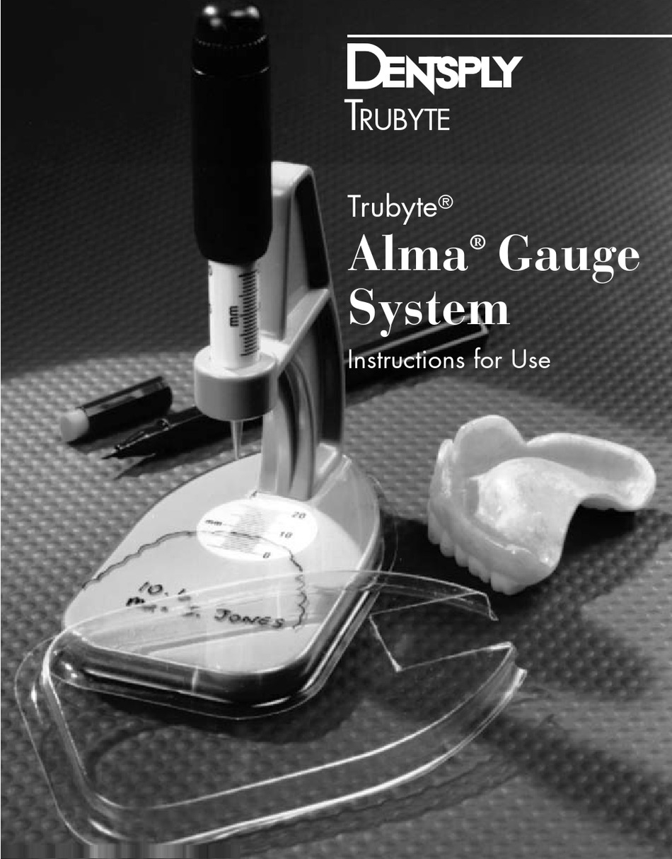 DENTSPLY TRUBYTE ALMA INSTRUCTIONS FOR USE MANUAL Pdf Download | ManualsLib