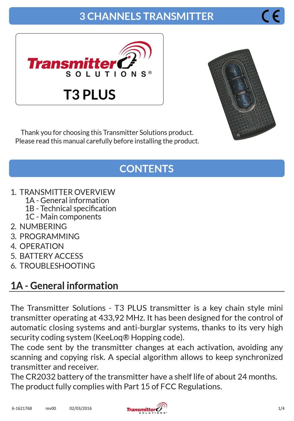 TRANSMITTER SOLUTIONS T3 PLUS USER MANUAL Pdf Download ManualsLib