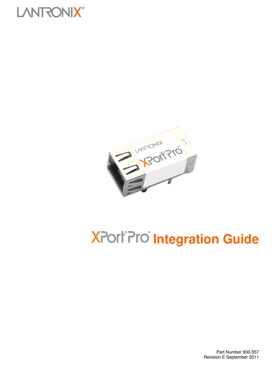 LANTRONIX XPORT PRO INTEGRATION MANUAL Pdf Download ManualsLib