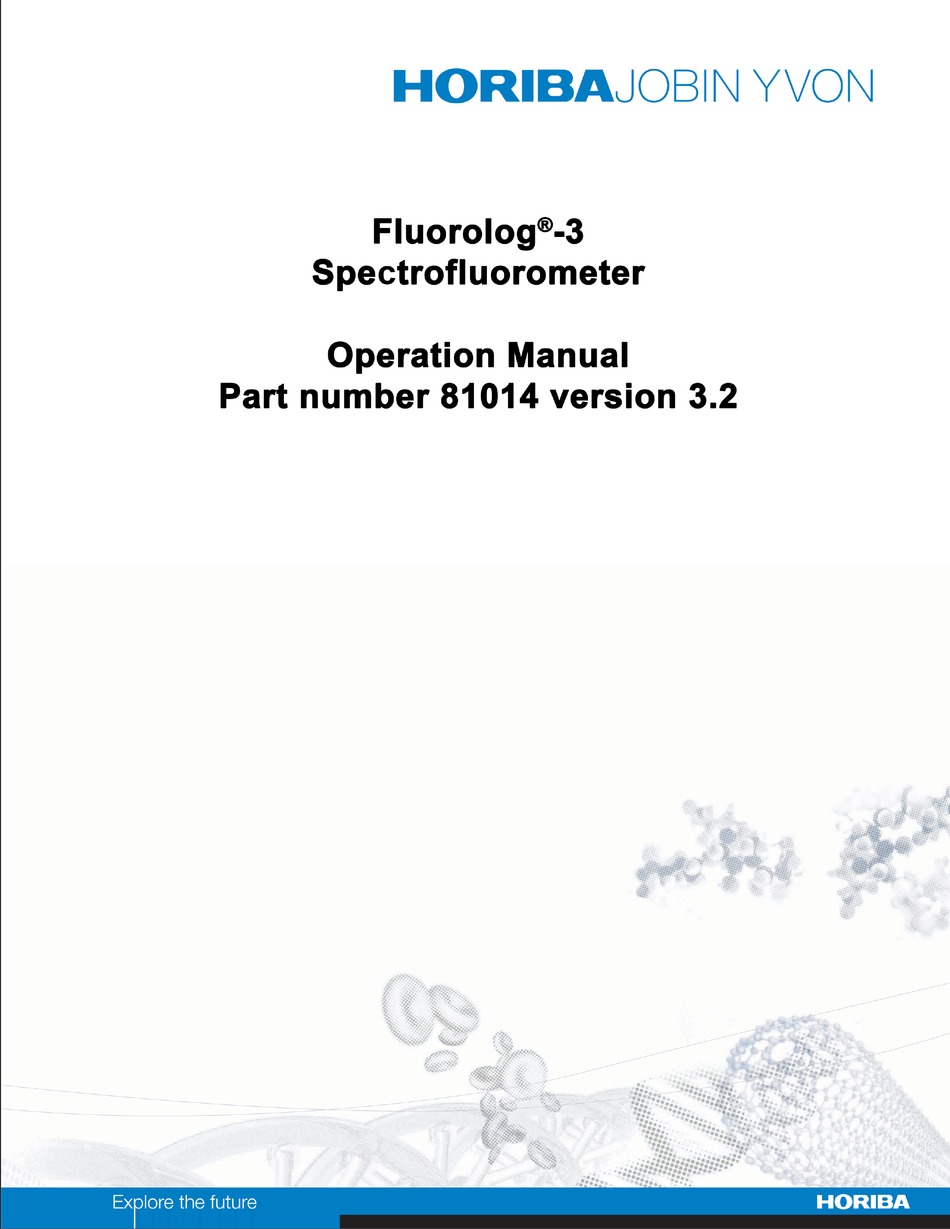 HORIBA FLUOROLOG3 OPERATION MANUAL Pdf Download ManualsLib
