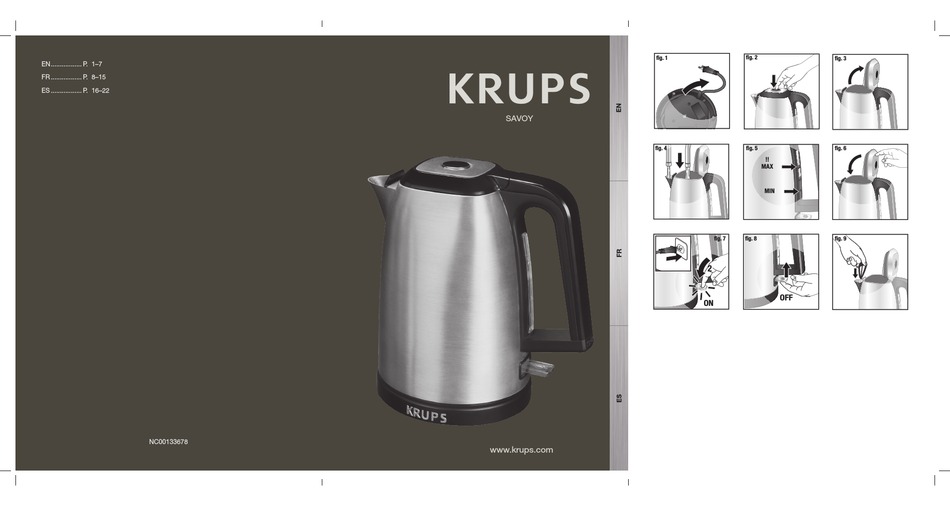 KRUPS BW3110 SAVOY USER MANUAL Pdf Download ManualsLib